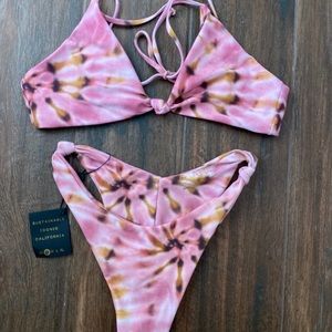 NWT Skatie Tie Dye bikini size M top/S bottom